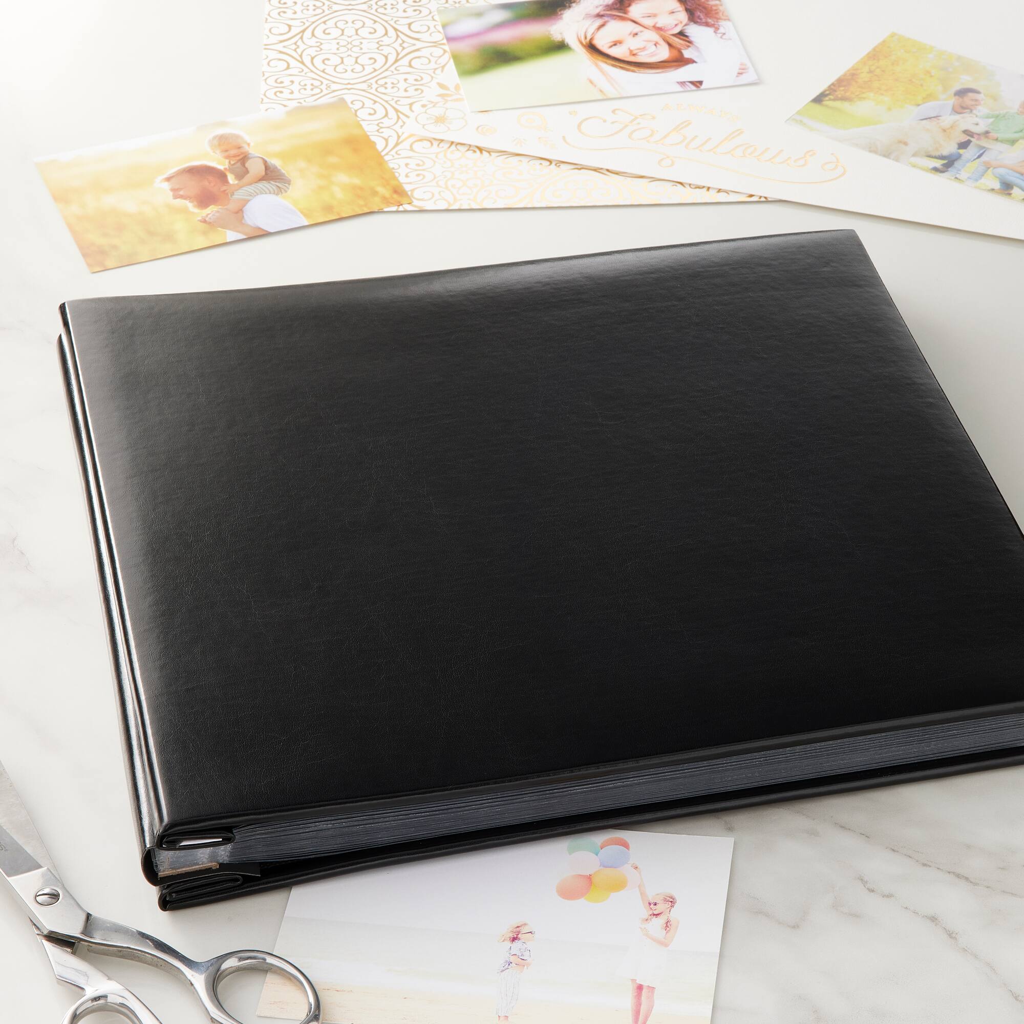 Black Mega Faux Leather Scrapbook by Recollections®